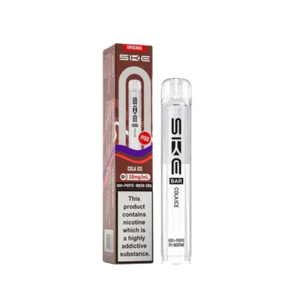SKE Bar 600 Prefilled Pod box of 10 in Cola Ice at Vapernest Wholesale