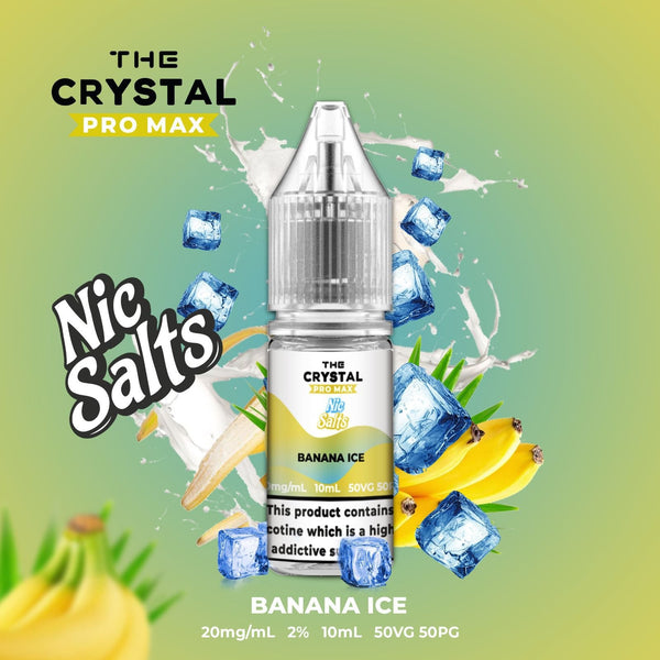 The Crystal Pro Max Hayati Nic Salts 10ml Box of 10 - Banana Ice
