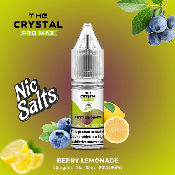 The Crystal Pro Max Hayati Nic Salts 10ml Box of 10 - Berry Lemonade
