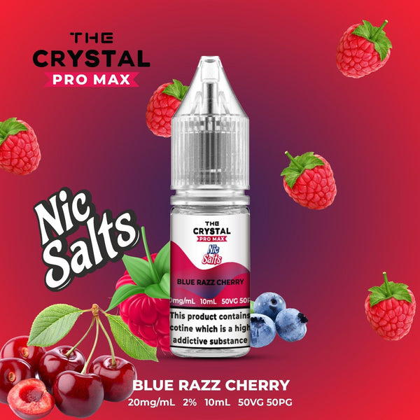 The Crystal Pro Max Hayati Nic Salts 10ml Box of 10 - Blue Razz Cherry