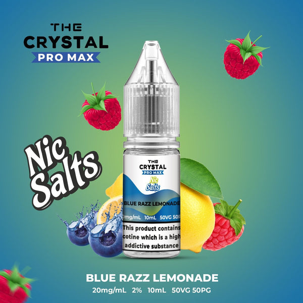 The Crystal Pro Max Hayati Nic Salts 10ml Box of 10 - Blue Razz Lemonade