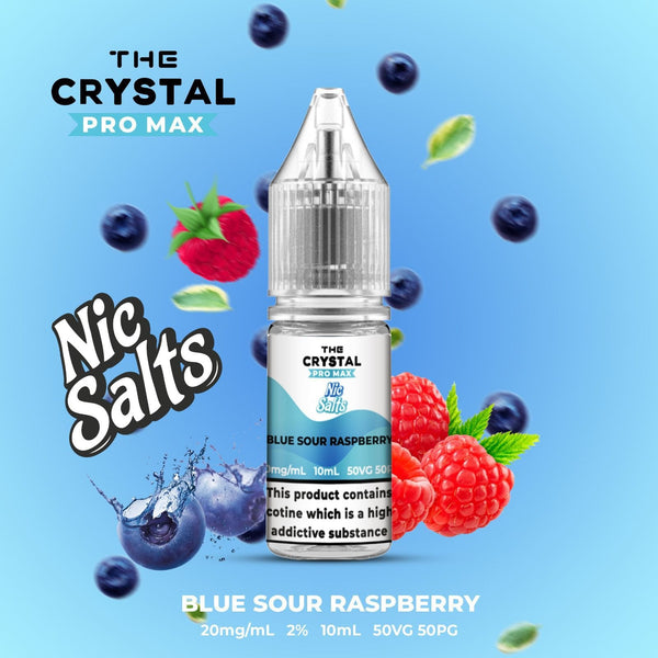 The Crystal Pro Max Hayati Nic Salts 10ml Box of 10 - Blue Sour Raspberry