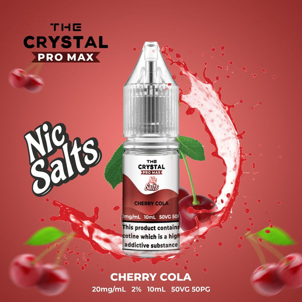 The Crystal Pro Max Hayati Nic Salts 10ml Box of 10-Cherry Cola