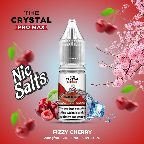 The Crystal Pro Max Hayati Nic Salts 10ml Box of 10-Fizzy Cherry