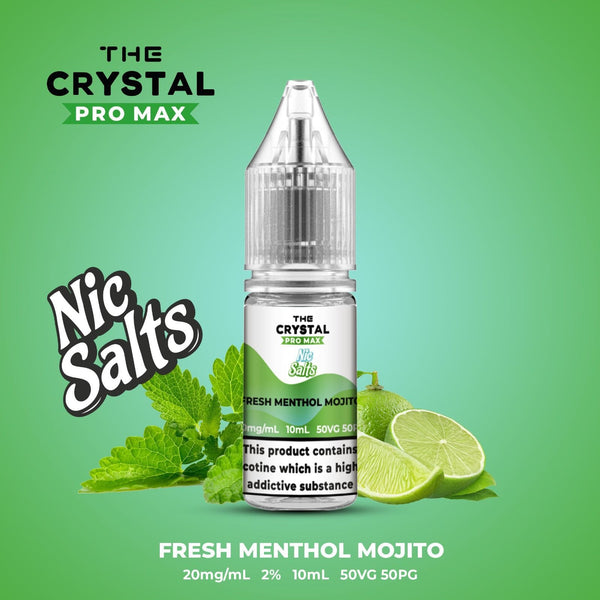 The Crystal Pro Max Hayati Nic Salts 10ml Box of 10 - Fresh Menthol Mojito