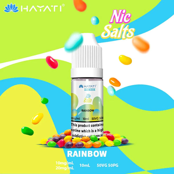 The Crystal Pro Max Hayati Nic Salts 10ml - Box of 10 - Rainbow