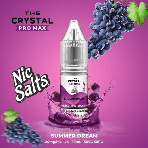 The Crystal Pro Max Hayati Nic Salts 10ml Box of 10 - Summer Dream - Vapernest Wholesale